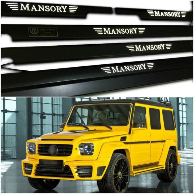 W463 W461 Mansory G55 G65 G63 G500 G Wagon G class Mercedes-Benz Entrance mouldings LED Illuminated Door Sills Interior Trims 