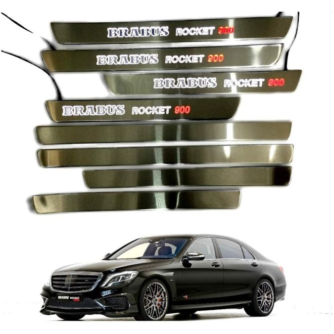 W222 Rocket 900 S63 S65 S500 S550 S600 Mercedes-Benz S Class Entrance mouldings LED Illuminated Door Sills Interior Trims
