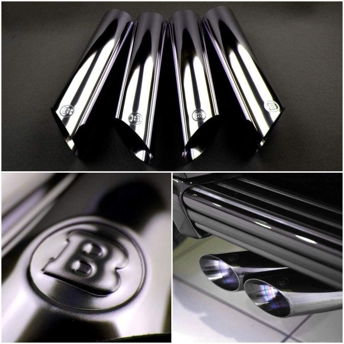 Mercedes Benz G-Class W463 G63 G55 G500 G Wagon Brabus Style Stainless Steel Chrome Exhaust Pipes Tips