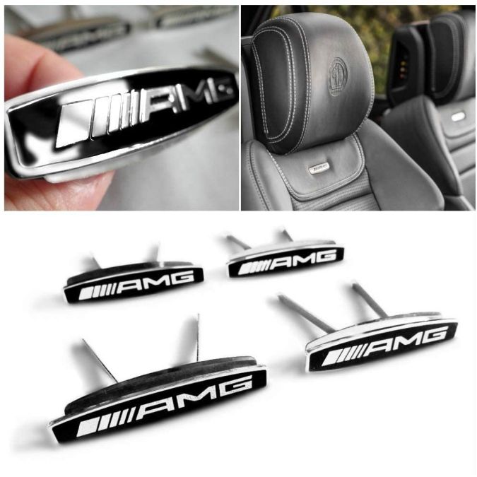 W464 W463 W222 W221 W205 W212 W213 W166 W167 X166 W292 G S C E GLE GL ML Mercedes-Benz Metal Seat Emblems Badges Decals AMG Style  
