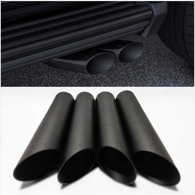 Mercedes Benz G-Class W463 G63 G55 G500 G Wagon Brabus Style Stainless Steel Black Matte Exhaust Pipes Tips