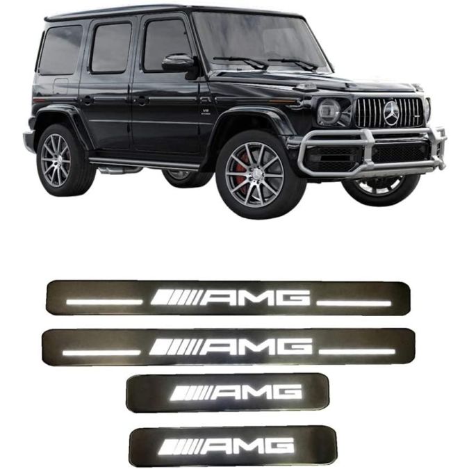 W463A W464 AMG Style G500 G63 AMG G400 G Wagon G class Mercedes-Benz 2018+ Entrance mouldings LED Illuminated Door Sills Interior Trims 
