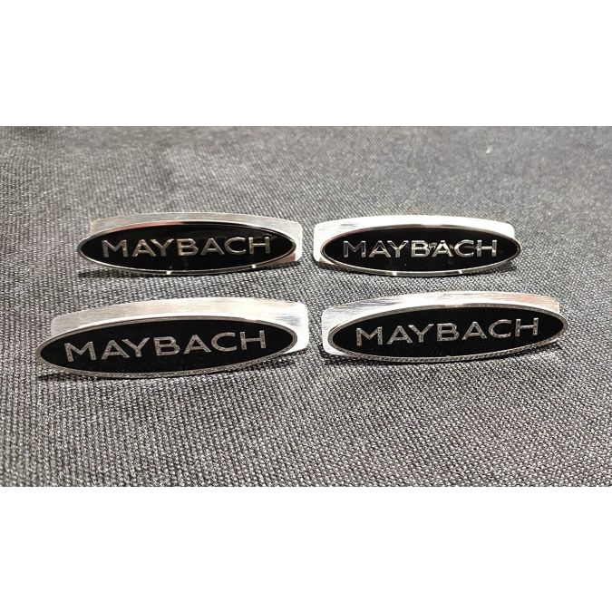 W222 S63 S600 S550 S500 S65 Maybach Style Mercedes-Benz S class Metallic Black Chrome Glossy Seat Emblems Logo Badges