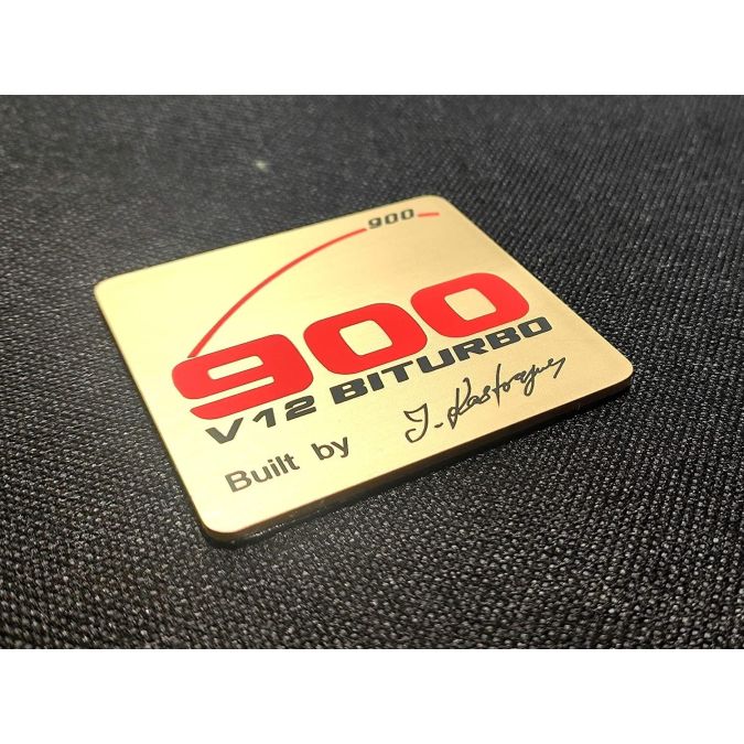 W463 G-Class G63 G65 G55 G500 Mercedes-Benz Brabus 900 Engine V12 Biturbo Style Engine Bay Logo Engine Compartment Emblem Badge Sticker