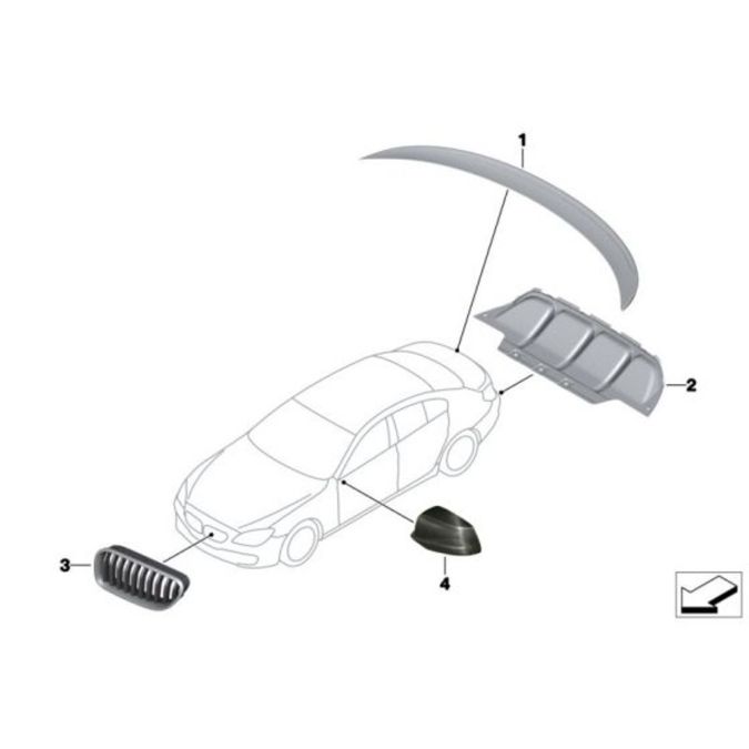 Genuine M Performance Boot Rear Trunk Lid Spoiler Wing Carbon 51 62 2 405 506