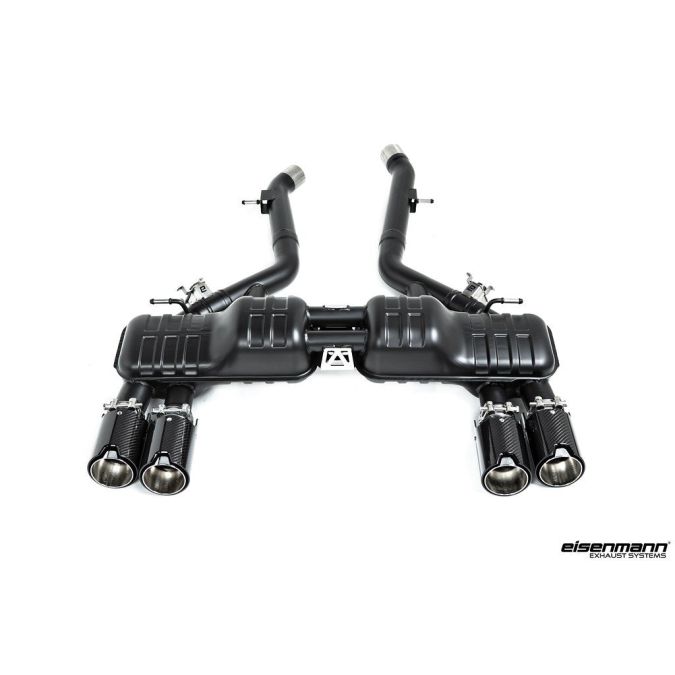 Eisenmann Black Series Performance Exhaust + Carbon Tip Set - Valved - F87 M2 Competition