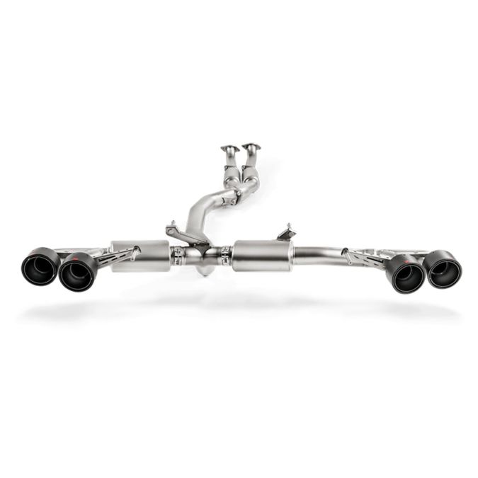 Akrapovic Titanium Turbo-Back Exhaust with Carbon Tips for R35 GTR (ME-NI/T/1-C)
