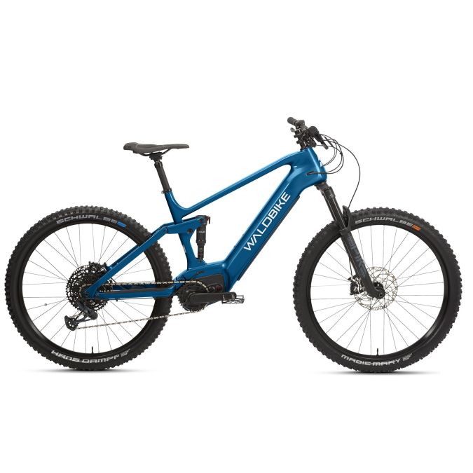 Quercus Carbon Fully S/M, All Mountain E-Bike blueberry blue, WB-10002023.100.1
