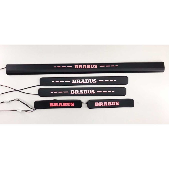 Brabus Black Door Sills with Red LED Illumination (5 pcs) for Mercedes-Benz W463A/W464 G-Class