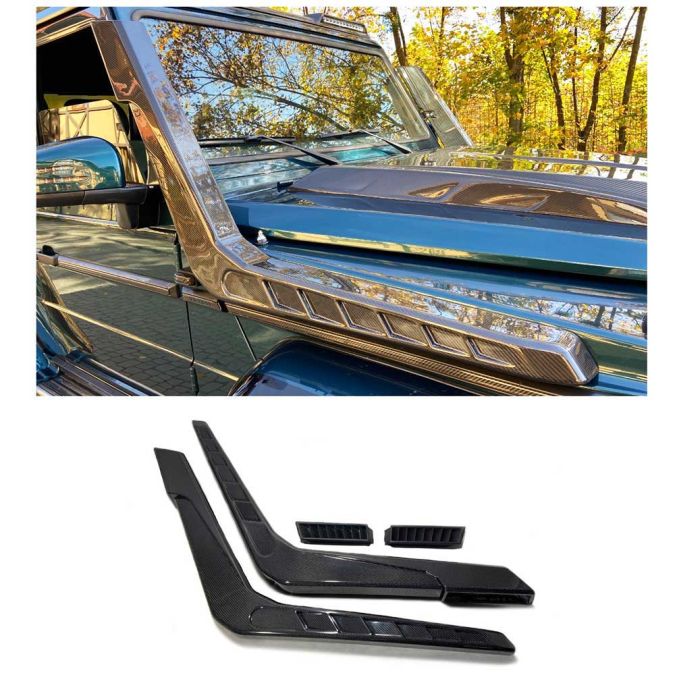 Brabus Front Carbon Snorkels Badges for G Wagon W463