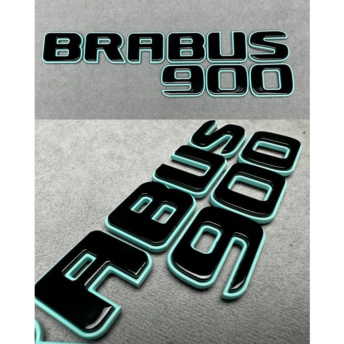 Brabus Biturbo 900 Fender Badge in Tiffany Blue for Mercedes G Wagon W464 W463A W464