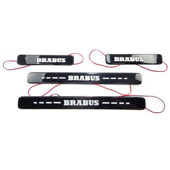 Carbon Fiber Brabus LED Illuminated Door Sills (4 pcs) for Mercedes-Benz W463A G-Class
