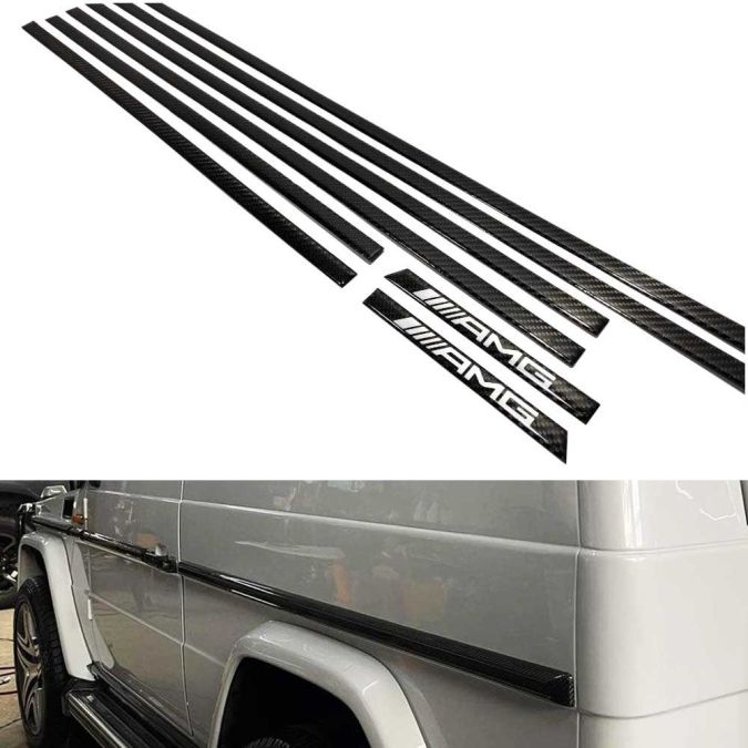 Carbon Fiber Side Molding Insertions AMG for 3-Door Mercedes-Benz W463 G-Class