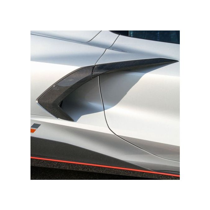 Chevrolet Corvette C8 Carbon Fiber Door Boomerangs Overlay