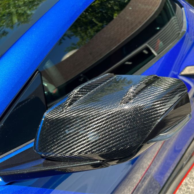 Chevrolet Corvette C8 Carbon Fiber Mirror Caps