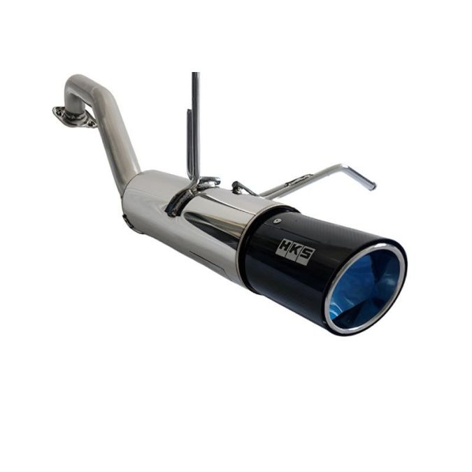 HKS Hi-Power Muffler 2014+ Honda Fit Sport GK5 w/ Carbon Tips