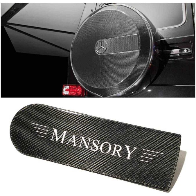 Carbon Fiber Rear Spare Tire Wheel Cover Badge for Mercedes-Benz G-Wagon W463 G63 G55 G500