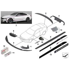 Genuine Left Passenger Side NS Mirror Cover Cap Carbon RHD