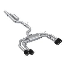 2022+ Audi S3 MBRP Stainless CAT Back Exhaust, Quad Carbon Fiber Tips, Active