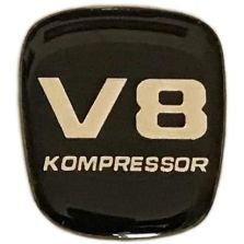 V8 Kompressor Style Emblem Logo Badge Sticker Decal Gear Shift Knob for Mercedes-Benz vehicles 