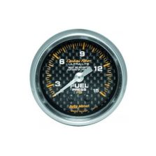 Fuel Pressure: 0-15 PSI - Carbon Fiber Mechanical Gauge (2 1/16)