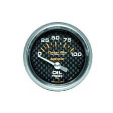 Oil Pressure: 0-100 PSI - Carbon Fiber Air-Core Gauge (2 1/16)