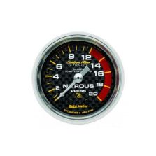 Nitrous Pressure: 0-2000 PSI - Carbon Fiber Mechanical Gauge (2 1/16)