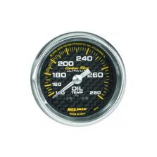 Oil Temperature: 140-280°F - Carbon Fiber Mechanical Gauge (2 1/16)