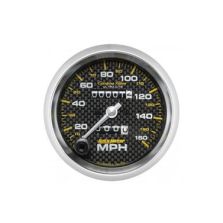 Speedometer: 0-160MPH - Carbon Fiber Mechanical Gauge (3 3/8)