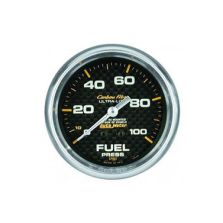 Fuel Pressure: 0-100 PSI - Carbon Fiber Mechanical Gauge (2 5/8)