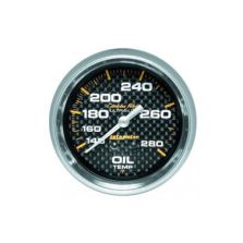 Oil Temperature: 140-280°F - Carbon Fiber Mechanical Gauge (2 5/8)