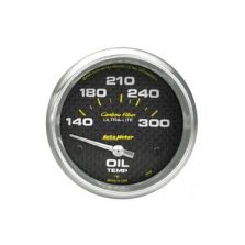 Oil Temperature: 140-300°F - Carbon Fiber Air-Core Gauge (2 5/8)