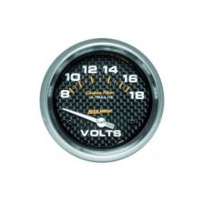 Voltmeter: 8-18V - Carbon Fiber Air-Core Gauge (2 5/8)