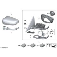 Genuine Right Driver Side OS Door Wing Mirror Cap Cover Carbon 51 16 8 077 362