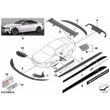 Genuine Front Left Ornamental Grille Carbon M Performance 51 71 2 456 325