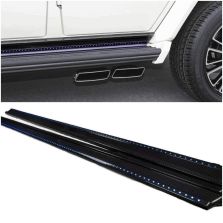 Mercedes G Wagon W463 G500 G55 G63 G65 Side Entrance Mouldings Set Carbon Fiber with LED Illumination Mansory Style