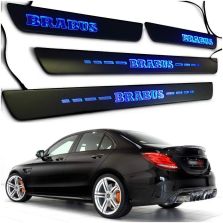 W205 W204 W213 C E class Mercedes-Benz Entrance Mouldings LED Illuminated Door Sills Interior Trims 