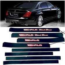W221 Black Bison Wald Style S65 S500 S550 S600 Mercedes-Benz S Class Entrance mouldings LED Illuminated Door Sills Interior Trims 