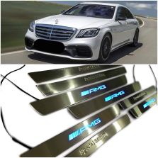 W222 AMG Special Edition S63 S65 S500 S550 S600 Mercedes-Benz S Class Entrance mouldings LED Illuminated Door Sills Interior Trims 