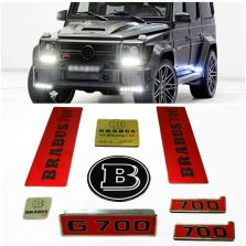 Mercedes Benz G-Class W463 G63 G55 G500 G700 Wagon G Class Set of Badges Emblems Engine Bay Logo Stickers Covers Exterior Interior 8 pcs Set Brabus 700 Style