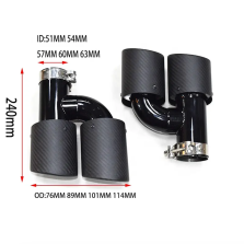 CD Carbon Auspuffblenden für Audi A3 A4 A5 A6 A7 S Optik