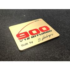 W463 G-Class G63 G65 G55 G500 Mercedes-Benz Brabus 900 Engine V12 Biturbo Style Engine Bay Logo Engine Compartment Emblem Badge Sticker