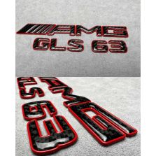 AMG GLS 63 carbon fiber emblem for Mercedes Benz trunk