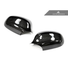 AutoTecknic Dry Carbon Fiber Mirror Covers - BMW E90 3-Series Sedan LCI (09-Up Facelift)