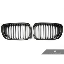 AutoTecknic Replacement Carbon Fiber Front Grilles - E46 3-Series Coupe Pre-Facelift | M3
