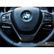AutoTecknic Carbon Fiber Steering Wheel Trim - F25 X3 | F26 X4 | F15 X5 | F16 X6