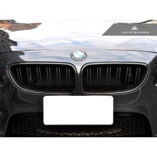 AutoTecknic Replacement Dual-Slats Carbon Fiber Front Grilles - F06 Gran Coupe / F12 Coupe / F13 Cabrio | 6 Series & M6