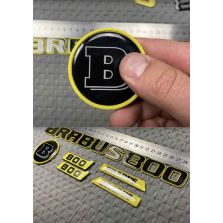 Brabus 800 metallic emblems set in yellow color for Mercedes G Wagon