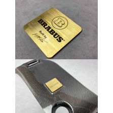 Gold logo Brabus for engine cover Mercedes-Benz