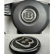 Carbon Steering wheel airbag logo Brabus for Mercedes Benz